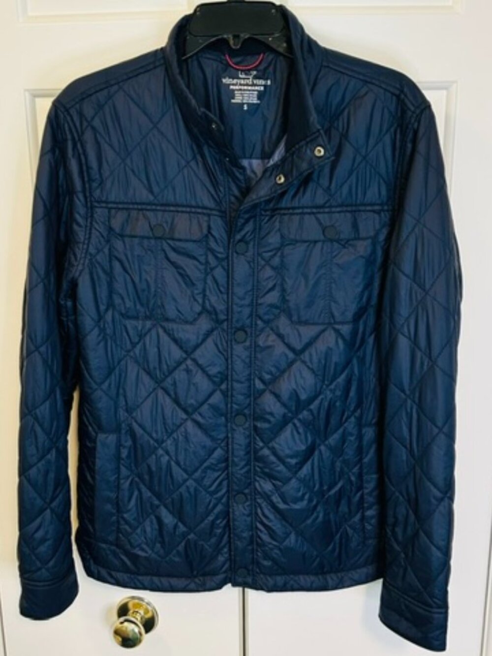 Vineyard Vines EUC Men's Performance Bartlett Quilted Shirt Jacket Navy Small